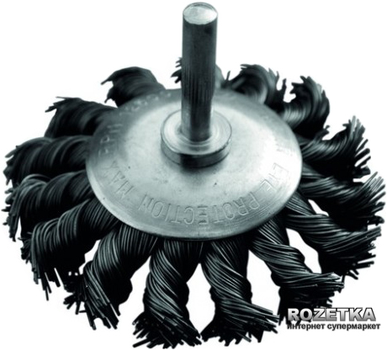 Щітка конусна Mastertool з плетеного дроту зі стрижнем 1/4" 75 мм (19-9307)