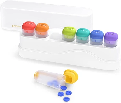 Премиальный контейнер для таблеток Koviuu Weekly Pill Organizer 1 Time a Day White