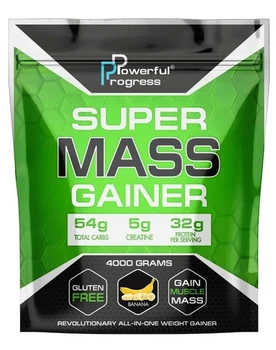 Гейнер Powerful Progress Super Mass Gainer (4 кг, banana)