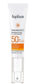 Сонцезахисний крем для обличчя TopFace Sun Protect Anti Shine Cream SPF50+, 30 мл (8681217251342)