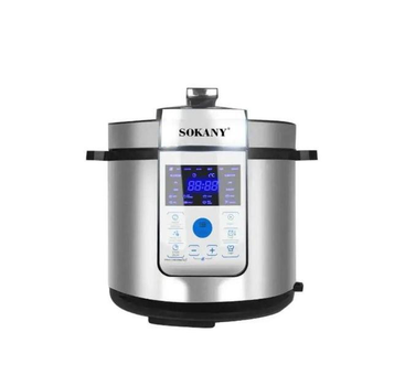 Мультиварка скороварка Sokany SK-07044 сенсорный экран чаша 6 л Серебристый 1500 Вт