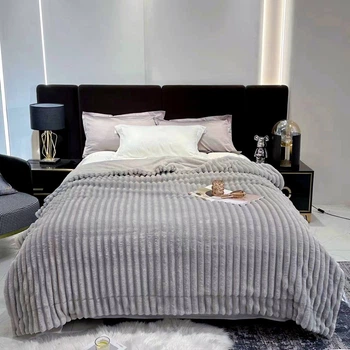 Двухслойный плед Королевский Шарпей на овчине L&M Home Textiles Серый евро 200х230