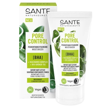 БИО-Крем PORE CONTROL для увлажнения комбинированной кожи лица с BHA-кислотой и ниацинамидным комплексом SANTE 50 мл 4055297219723
