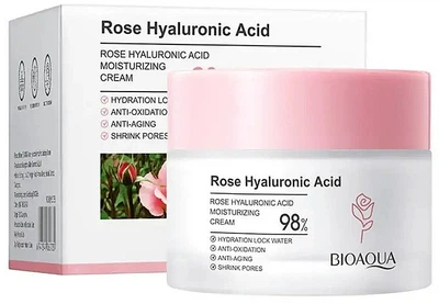 Крем для лица с экстрактом розы и гиалуроновой кислоты - Bioaqua Rose Hyaluronic Acid Cream 50g (1222566-2063587823-2)