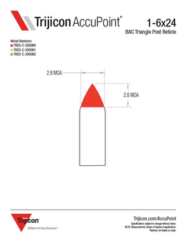 Приціл оптичний TRIJICON AccuPoint 1-6x24 (30 мм) illum. BAC Red Triangle Tritium/Fiber Optics SFP