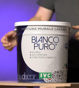 Краска интерьерная акриловая IVC Bianco Puro NCS 1505-Y10R 1л