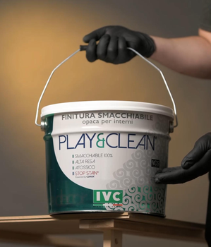 Краска водоэмульсионная интерьерная IVC Play & Clean RAL 7023 1кг