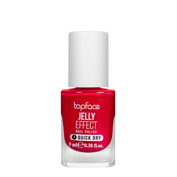 Лак для нігтів topface Jelly Effect Nail Polish швидковисихаючий № 20 Яскравий кораловий (PT110)