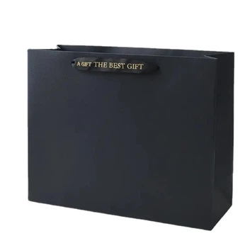 Пакет подарунковий паперовий Stenson R96727-L з ручками "Monochrom" 32х11.5х25 см