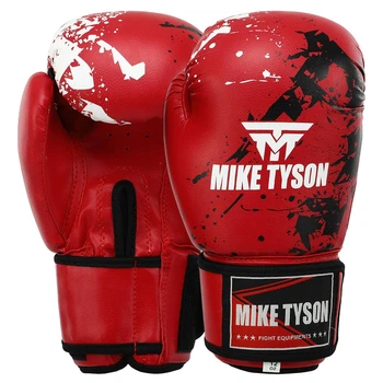 Перчатки боксерские на липучке Mike Tyson SP-Sport 8448 размер 14 унций Red-Black