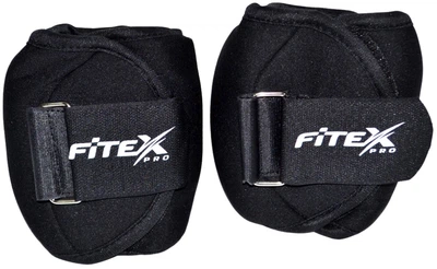 Обтяжувачі для ніг Fitex 2 х 1 кг Чорні (MD1662-1)