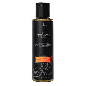 Масажне масло Sensuva Me & You Lemon, Ginger, Orange, Vanilla & Sugar з феромонами 125 мл
