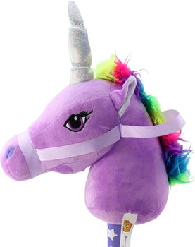 Єдиноріг з паличкою Leantoys Hobby Horse Unicorn Фіолетовий (5905991009160)