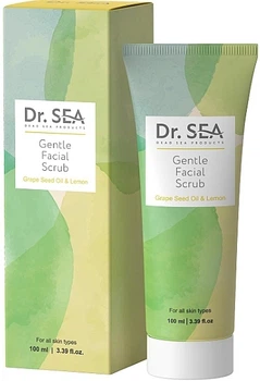 Скраб для лица с маслом виноградных косточек и экстрактом лимона - Dr. Sea Gentle Facial Scrub 100ml (1392059-22670855)