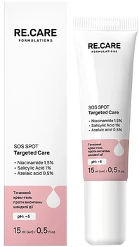 Точечный крем-гель против высыпаний быстрого действия - Re.Care SOS Spot Targeted Care 15ml (1380125-19362390)