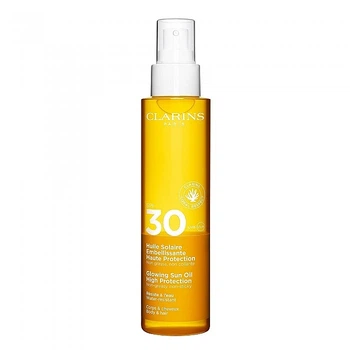 Сонцезахисна олія для тіла - Clarins Glowing Sun Oil High Protection SPF 30 150ml (1309493-21955591)