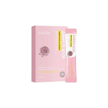 Маска пленка с розой и гиалуроновой кислотой Sadoer Damask Rose whitening and moist Mask 1*6г