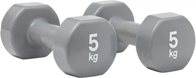 Гантелі Reebok 5 кг вініл 2 шт Сірі (RAWT-18005)