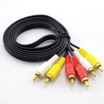 Кабель 3RCA- 3RCA (тюльпан-тюльпан) 1.5 метра (Білий, Жовтий,Червоний)