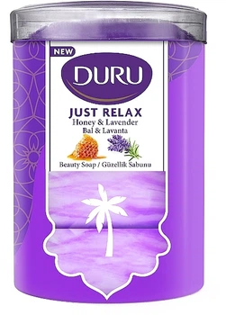 Косметическое мыло с экстрактом меда и ароматом лаванды - Duru Just Relax Honey & Lavender Beauty Soap 4x90g (1350125-15864442)