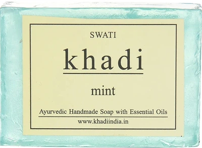 Мило ручної роботи "М'ята" - Khadi Swati Mint Handmade Soap 125g (1195829-984064361-2)