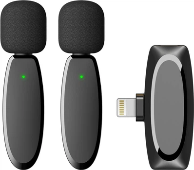 Двойной петличный микрофон для iPhone UFT AP004 беспроводной (UFTAP004-2L)