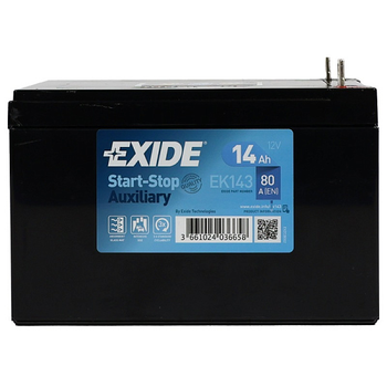 Аккумулятор автомобильный 14Ач 80А "+" слева EXIDE, EK143