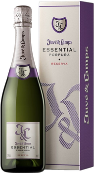 Вино ігристе Juve y Camps Essential Purpura Reserva біле брют 0.75 л 12% у подарунковій упаковці (8424487400092)