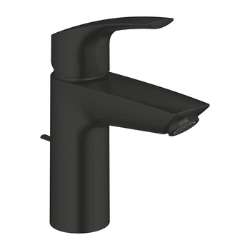 Cмеситель для умывальника однорычажный GROHE Eurosmart черный латунь с донным клапаном 332652433