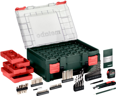 Аккумуляторная дрель-шуруповерт Metabo BS 18 Set 18V 2x2Ah Li-Power, Зарядное устройство SC 30, Пластиковый кофр, с передвижной мастерской с 74 компонентами (602207710)