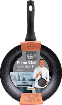 Сковорода Krauff Prime Chef алюмінієва з антипригарним мармуровим покриттям 28 см (25-45-210)