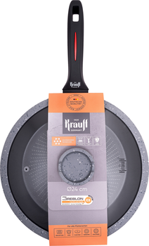 Сковорода Krauff Smart Fry алюминиевая с антипригарным покрытием со стеклянной крышкой