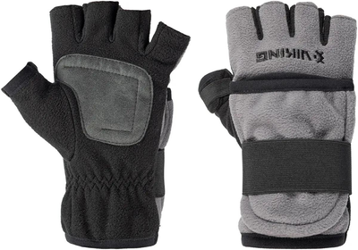 Рукавички Viking Fishing Ice Pro Gloves L (fleece) 5 cut finger+cover к:grey-graphite