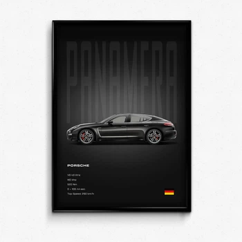 Постер в рамці black porsche panamera А4