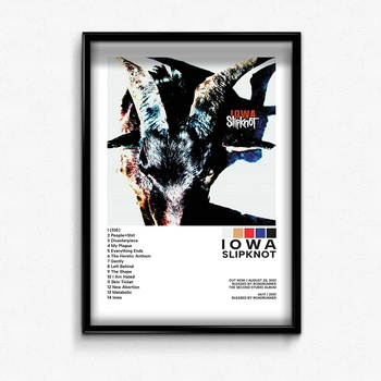 Постер в рамке с альбомом slipknot iowa А4
