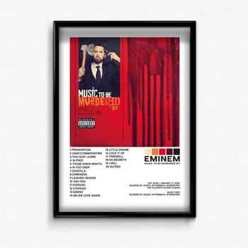Постер в рамке с альбомом eminem music to be murdered by А4