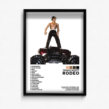 Постер в рамке с альбомом Travis Scott Rodeo А3
