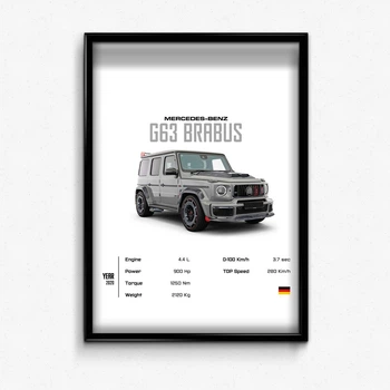 Постер в рамке Mercedes-benz G63 brabus А4