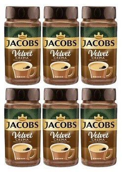 Упаковка Кофе растворимый Jacobs Velvet Crema сублимированый 200 г х 6 шт