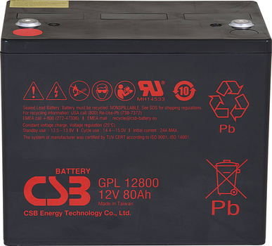 Аккумуляторная батарея CSB GPL12800 12V 80Ah (YT28233)