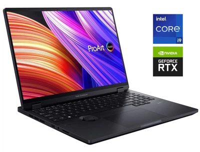 Игровой ноутбук Asus ProArt Studiobook 16 OLED H7604JV / 16" (3200x2000) OLED Touch / Intel Core i9-13980HX (24 (32) ядра по 4.0 - 5.6 GHz) / 16 GB DDR5 / 1000 GB SSD NVMe / nVidia GeForce RTX 4060, 8 GB GDDR6, 128-bit / WebCam б/у