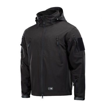 Зимний Костюм M-Tac SoftShell Куртка с подстежкой Black и Брюки черный размер M