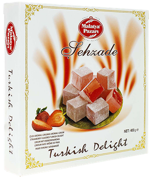 Турецький рахат-лукум Malatya Pazari Sehzade з полуницею 400 г (8690985518403)