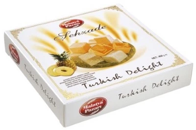 Турецький рахат-лукум Malatya Pazari Sehzade з ананасами 400 г (8690985597408)