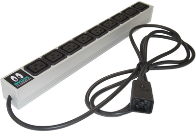 Przedłużacz sieciowy Online USV Power Strip 9xC19 2 m Gray (IEC16A9IEC16A-RACK)