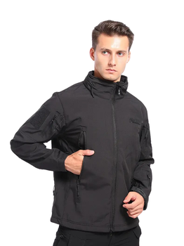 Куртка водонепроницаемая SOFTSHELL с флисом Solve Black KT6000801 размер S