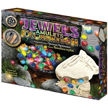Набор для раскопок детский Danko Toys JAEX-01-01 Jewels Amulets Excavation, Драгоценные камни (JAEX-01-01-RT)