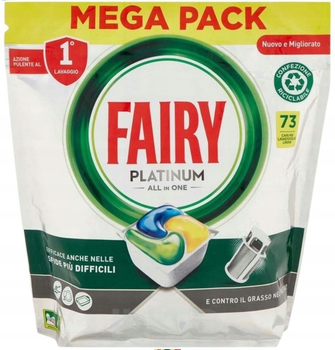 Капсули для посудомийних машин Fairy Platinum All In One Лимон 73 шт (8006540755686)