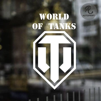 Наклейка на авто Oracal World of tanks Белая 40х22см (NA058-4)