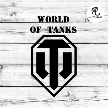 Наклейка на авто Oracal World of tanks Черная 20х11см (NA058-b2)